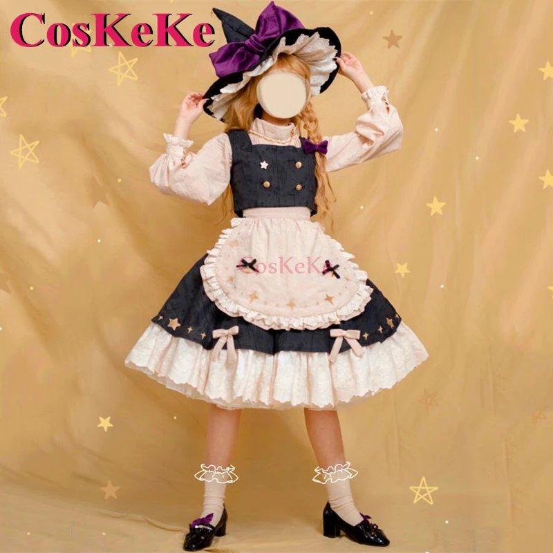 CosKeKe Kirisame Marisa Cosplay Game Touhou Project Costume Sweet Nifty Gorgeous Uniform Halloween Carnival Role Play Clothing