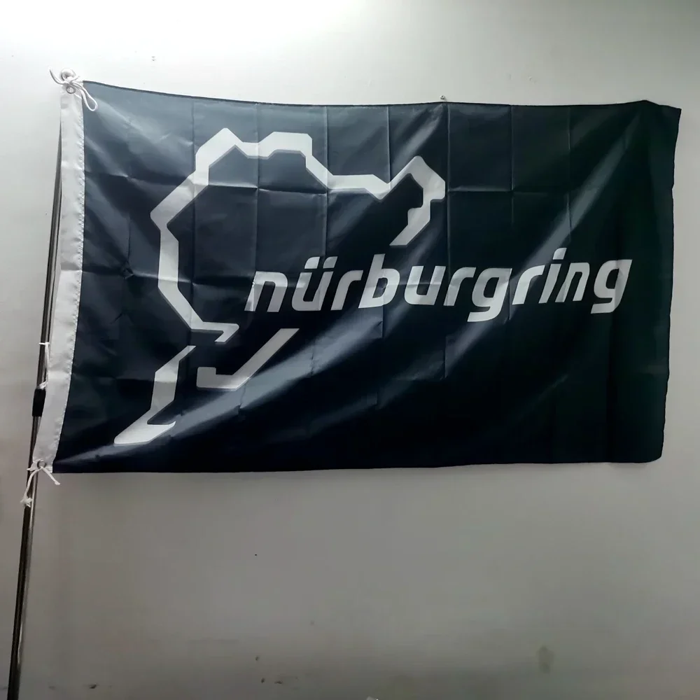 

90x150cm Nurburgring Racing Car Flag Durable Polyester Banner for Wall Decor, Car Enthusiast Gift, Motorsport Themed Decoration