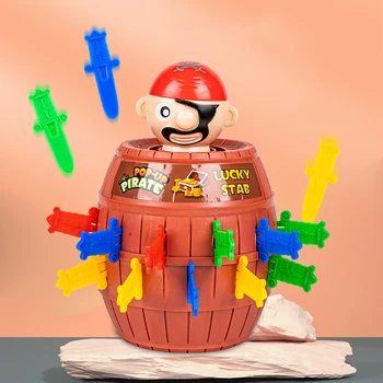 Jouet de baril de Pirate amusant, épée de saut, jeu de société de Pirate, jouets interactifs Parent-enfant, jouets d'halloween pour enfants, cadeau pour enfants