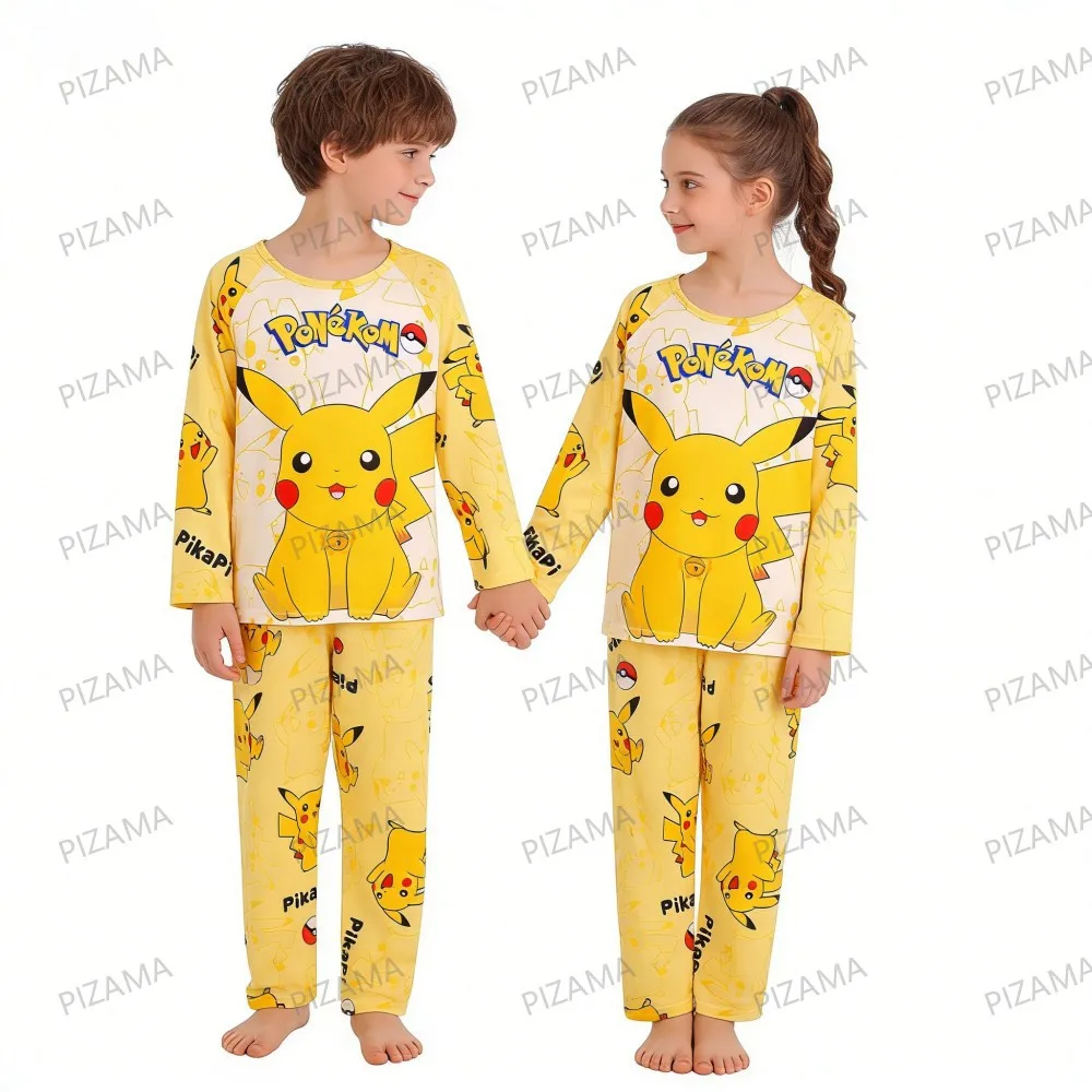 Conjuntos de Pijamas de Pikachu para Niños, Ropa de Dormir Infantil, Pijamas para Adolescentes, Ropa de Casa, Pijamas para Bebés