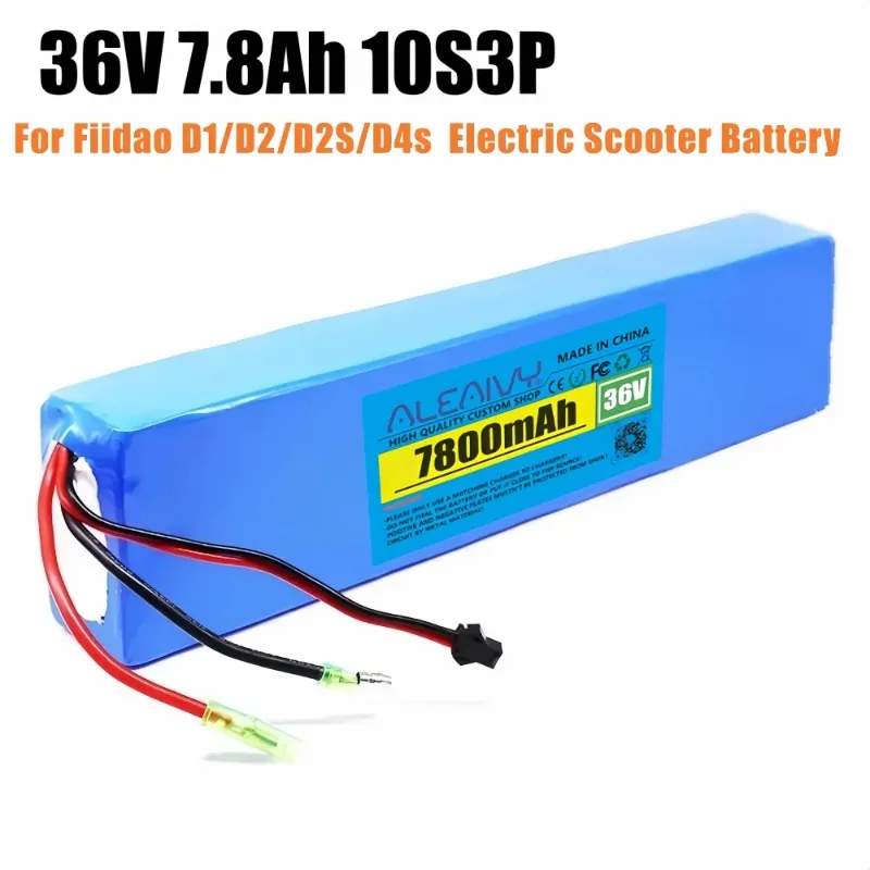 36V 7.8Ah 10.5Ah 18650 10S3P Li-ion Battery Pack for FIIDO D1/D2/D2S D4S Folding Electric Moped Urban Battery Pack