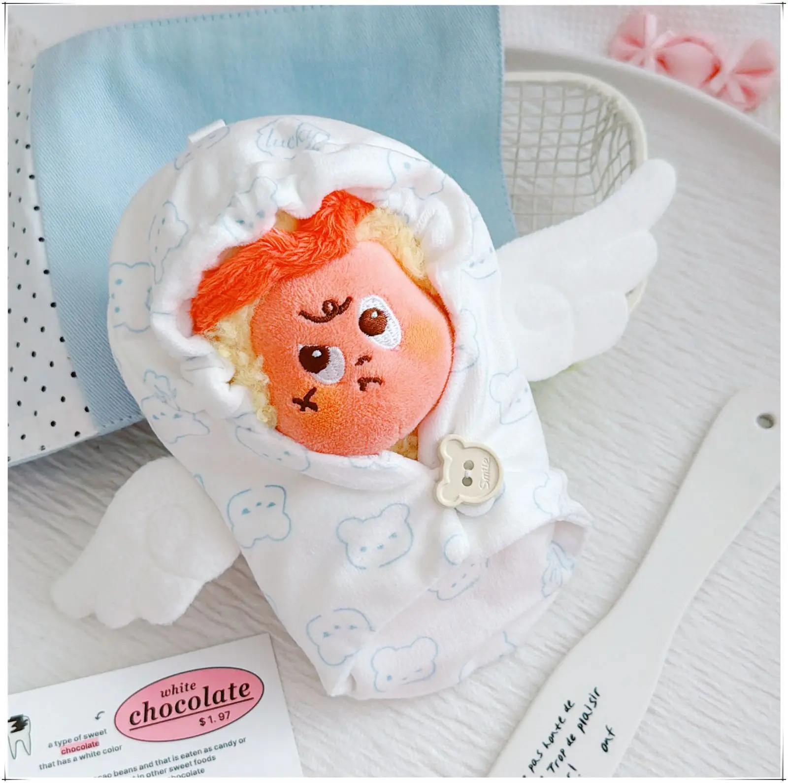 pingente-de-boneca-de-pelucia-fofa-de-10-15cm-com-roupa-de-saco-de-dormir-de-anjo-branco-e-rosa-macio-acessorios-para-bonecas-de-Idolos-com-funcao-de-troca-de-roupas