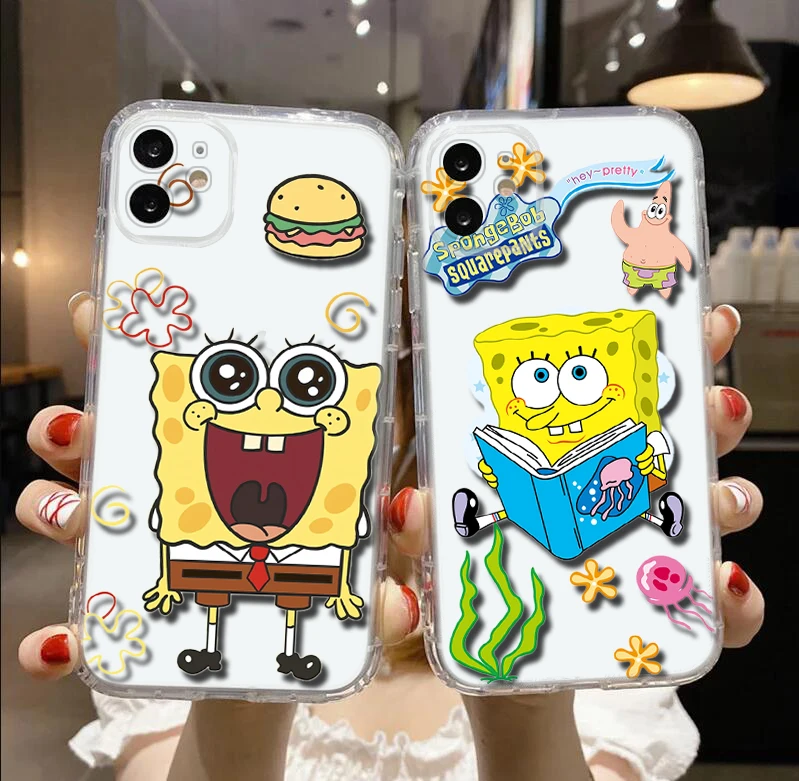 R5 SquarePants and Patrick Soft Case for Moto G4 Plus G41 G5 Plus G50 G51 G5S G6 Play G60 G7 Power G71 G5 G9