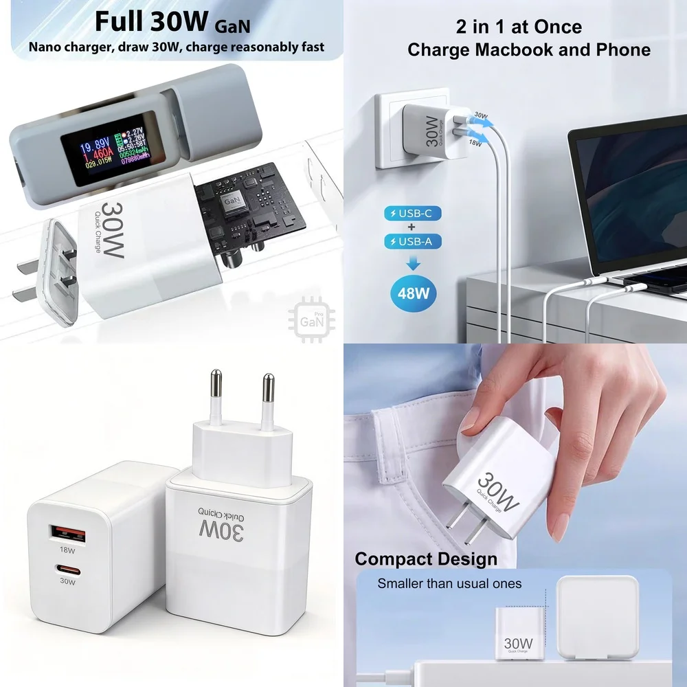 carregador-usb-c-30w-com-carregamento-rapido-pd-porta-dupla-tipo-c-e-usb-a-plugue-de-parede-qc-30-para-iphone-17-16-samsung-galaxy-xiaomi