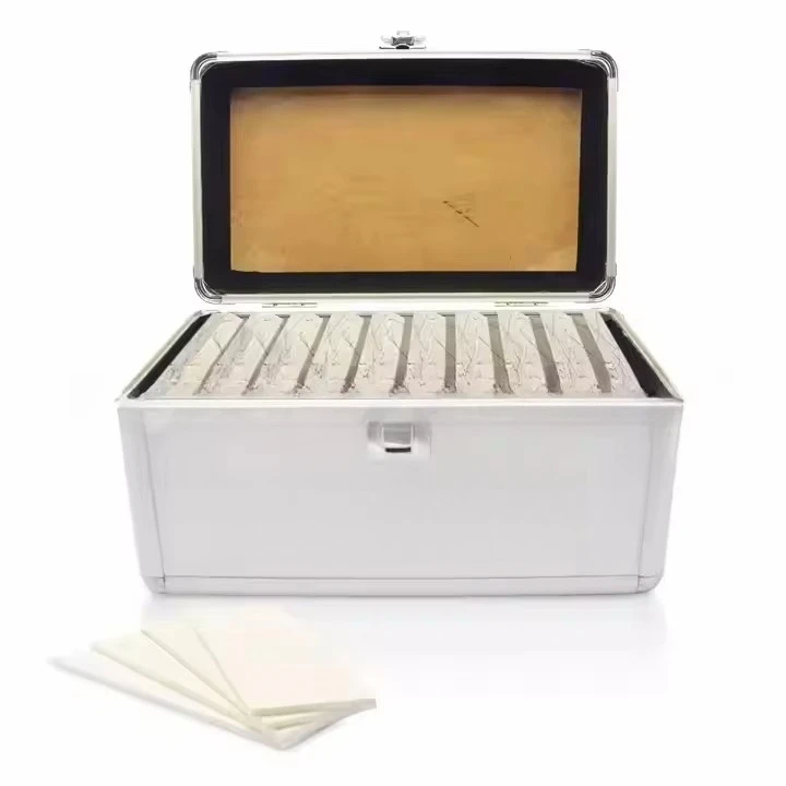 Wholesale Modern Style Marble Stone Tile Display Case Custom Portable Clear Acrylic Desktop Sample Box Light Tile Sample Case