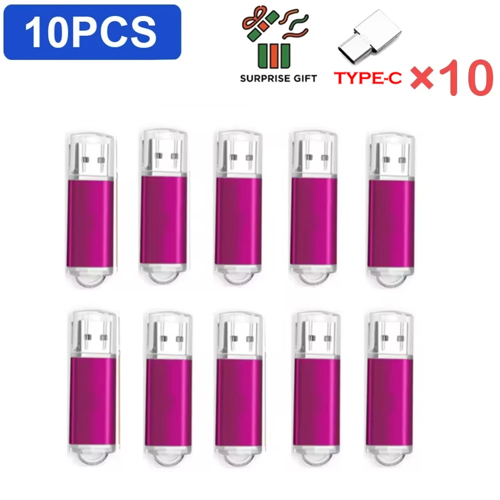 10 PÇS/LOTE Baixo Preço atacado Pen Drives 2.0 USB Flash Drive Memória Stick 32GB 64GB 4GB 16GB 128GB Pendrive Itens À Prova D 'Água