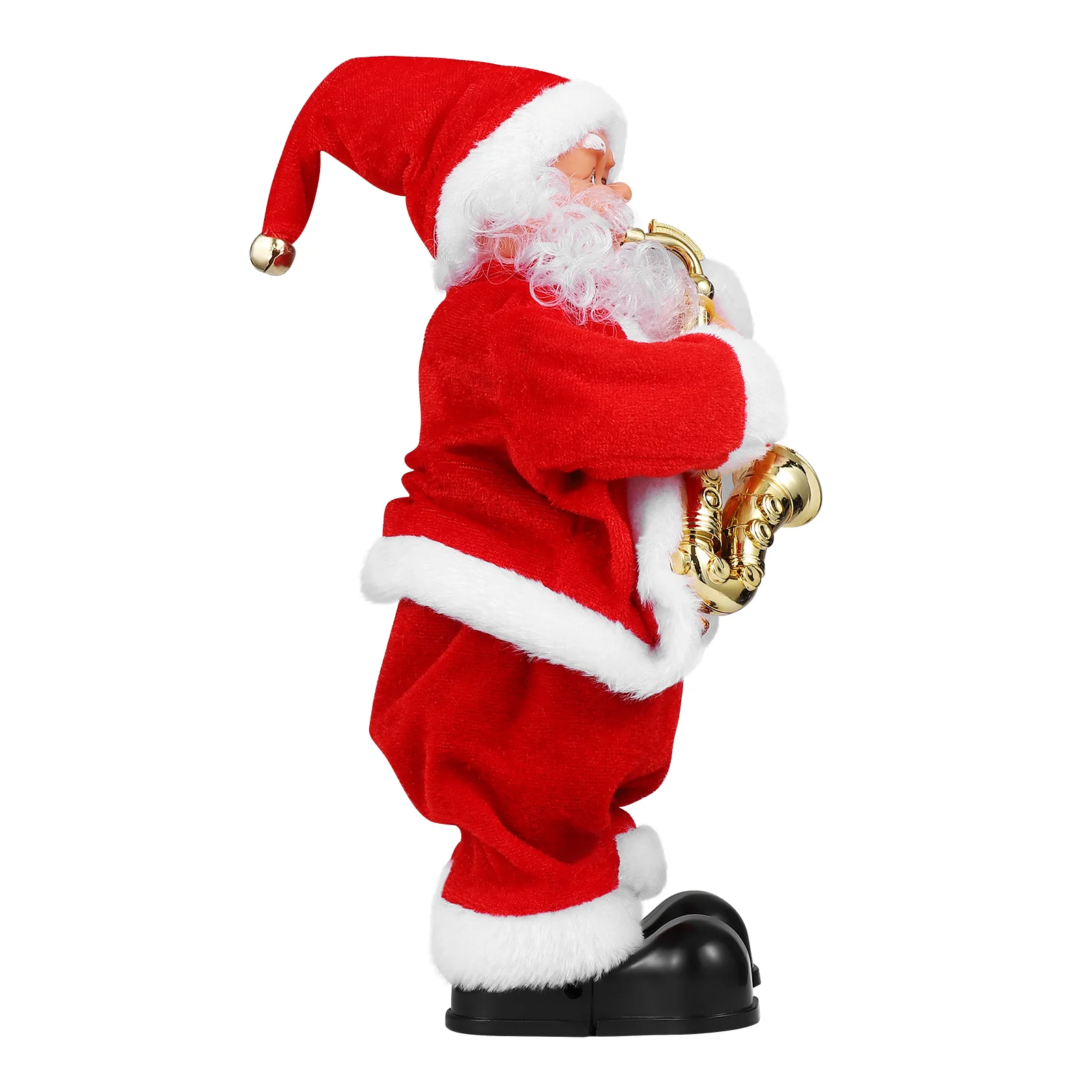 Tabletop Decoration Xmas Party Santa Claus Saxophone Singing Electric Style Christmas