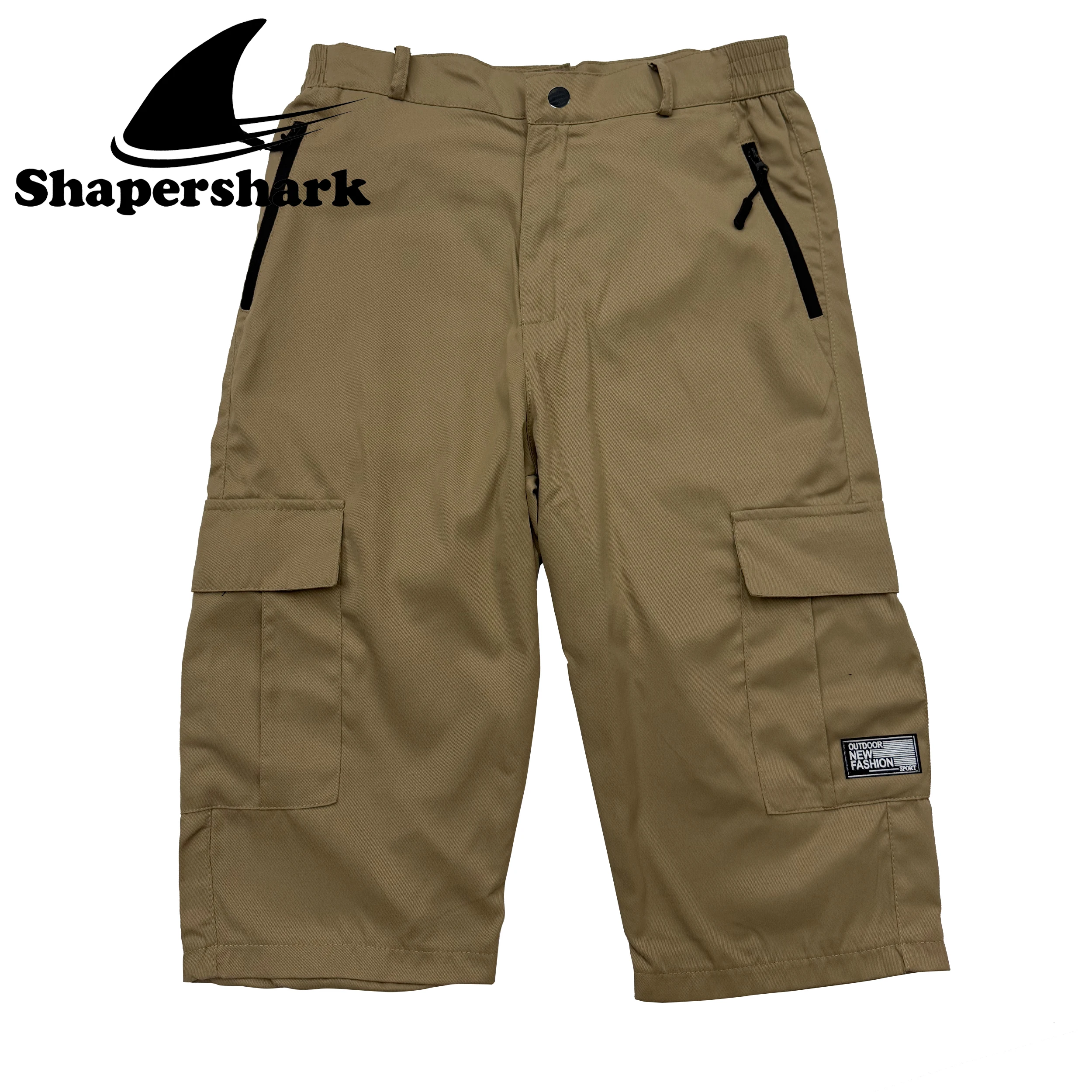 

Shapershark Men's New Workwear Shorts Hiking Pants Zipper Multi-Pocket Design Ideal for Outdoor Work Durable and Comfortable