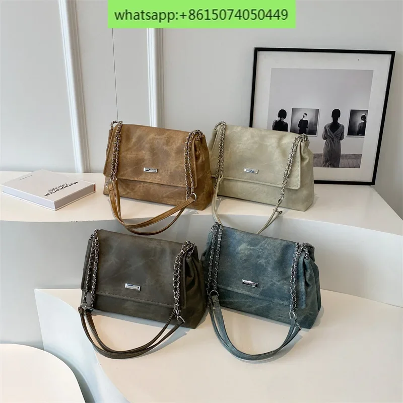 Autumn and winter leisure flip chain shoulder bag popular large-capacity bag trend Joker Crossbody bag.