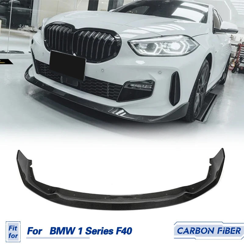 

Car Front Bumper Lip Spoiler Carbon Fiber for BMW 1 Series F40 M Sport 2020-2022 Racing Front Lip Splitters Chin Apron Body Kit