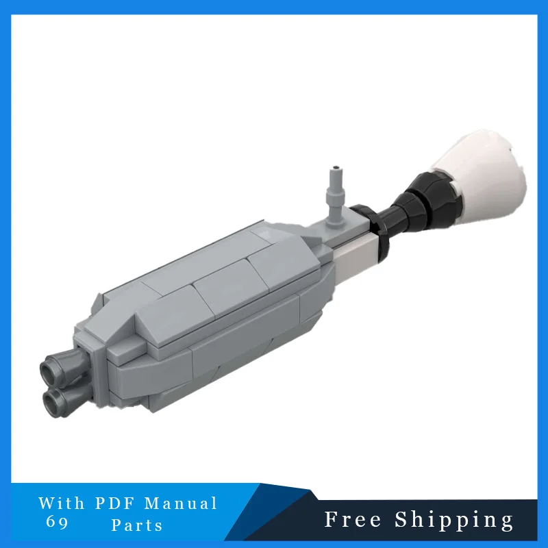 

69, серая маленькая док-станция, технология космического корабля, кирпичи, строительные блоки, модель, сделай сам, сборка, игрушки для детей, праздничные подарки на день рождения