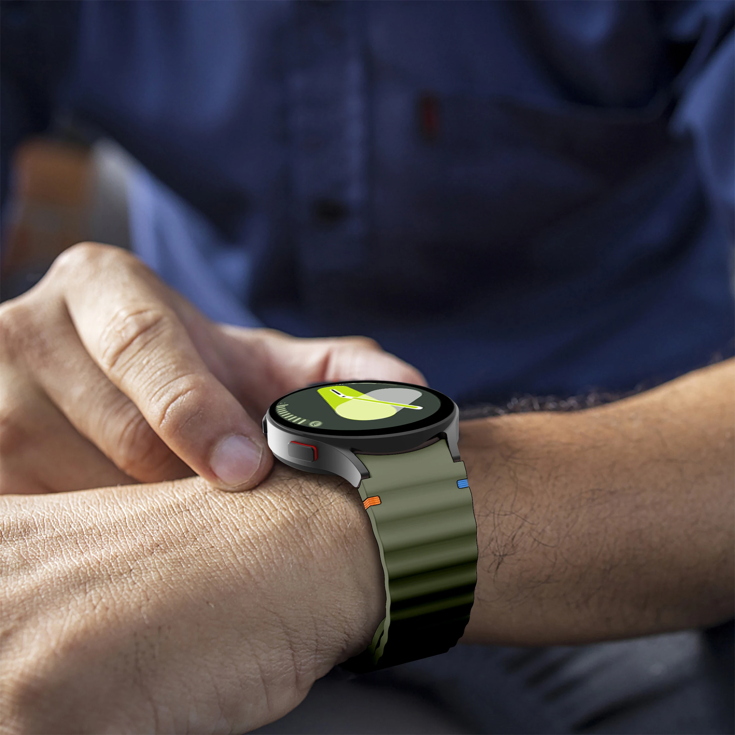 Pulseira para samsung galaxy watch 4 40/44mm, pulseira à prova d'água, fivela clássica, acessórios para galaxy watch fe 7 6 5 4