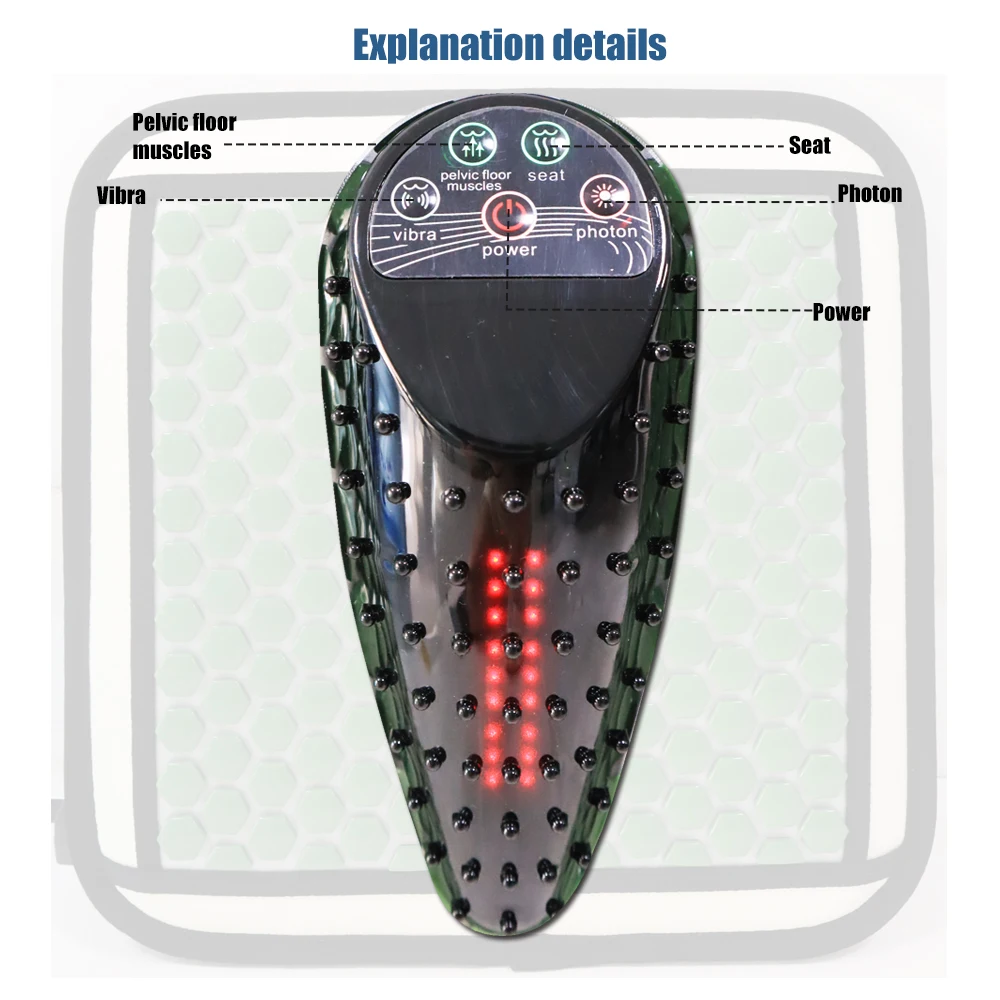 Infrared Physiotherapy Body Healthcare Prostate Massage Cushion Photon Heating Mattress Pelvic Floor Muscle Vibration Pads Tools