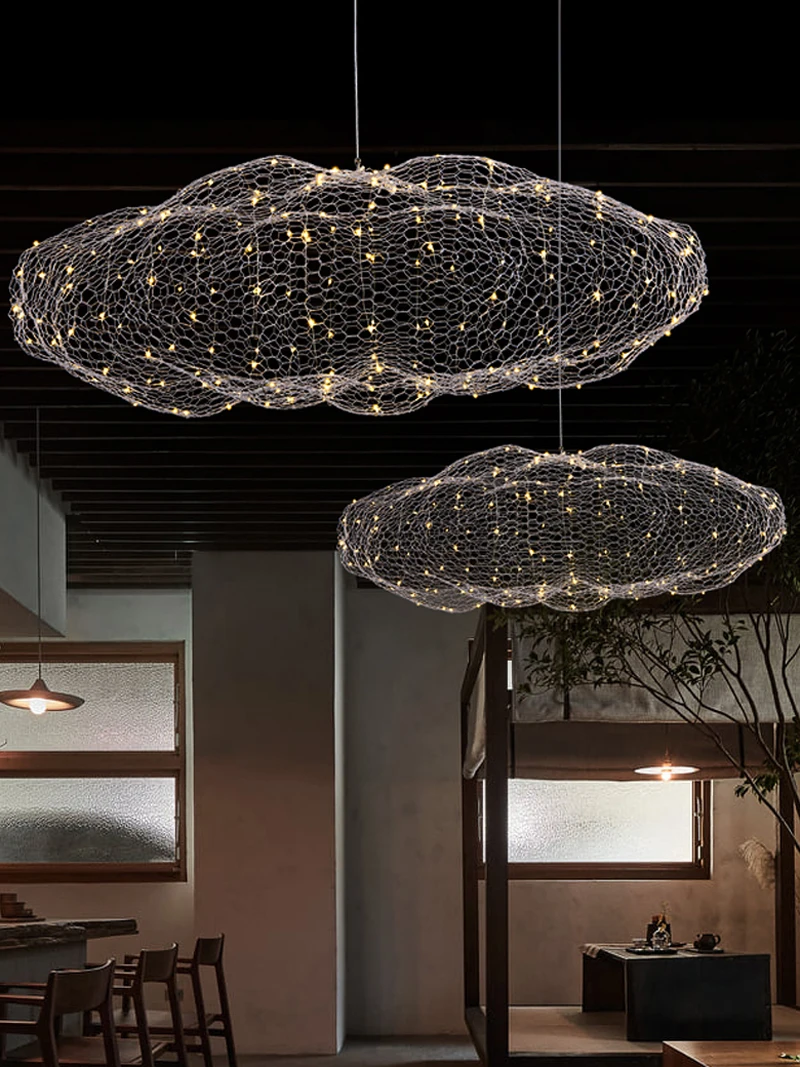 

Romantic Clouds Pendant Lamps Modern Stars Pendant Lights Fixture Nordic Droplight Hotel Dining Room Restaurant Lustre Luminaria