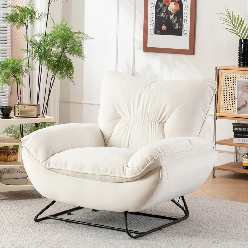 

Cheap Modern Simple Chairs Support High White Bedroom Living Room Chairs Floor Single Design Sedie Da Soggiorno Home Furniture