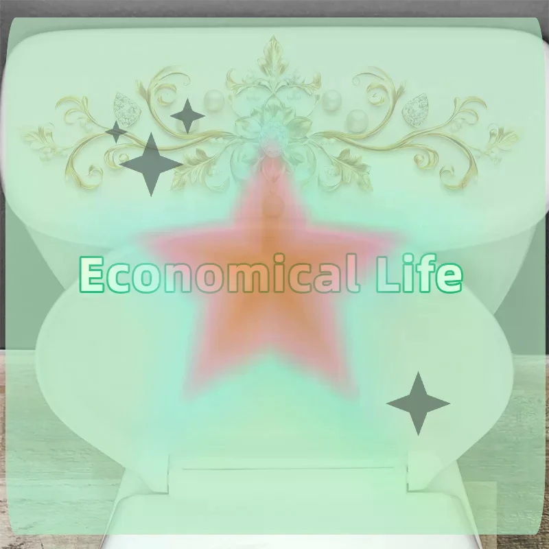 [MOA]1PC New Gold Pattern Diamond Crown Bathroom Toilet Sticker Toilet Bucket Decorative Stickers Beautify[MOA]