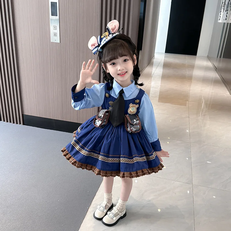 Zootopia Cosplay Judy Hopps Costume Girl Role Playing Dress Halloween Classic Cosplay Dress Up Performance Girl Birthday Gifts - Detail 1