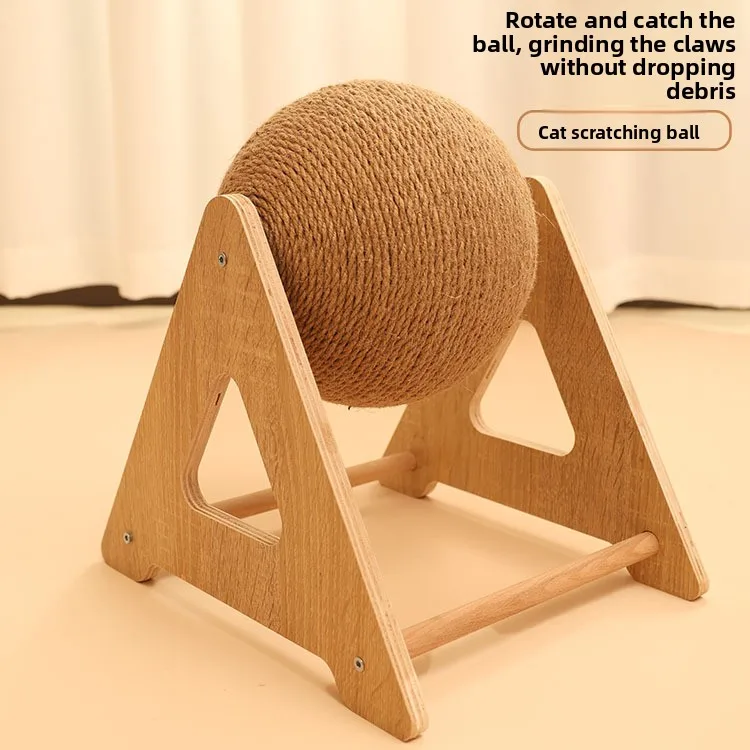 

Sisal Rope Scratching Ball for Cats, Durable Interactive Kitten Scratcher Toy for Paw Grinding, Natural Cat Furniture Protector