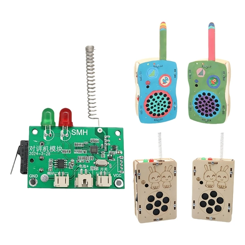 2PCS Modular Circuit Board for Walkie Talkie Toy STEM Learning Children Voice Communication Science Project Craft A2UB