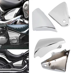 Motorcycle Chrome Left Right Battery Side Fairing Covers ABS Plastic For Kawasaki Vulcan VN900 Classic Custom 2006-2020