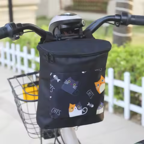 1PC Waterproof Cycling Front Storage Bicycle Bag Mobile Phone Holder Bike Basket Road Bike Frame Pocket MTB Bicycle Accessories