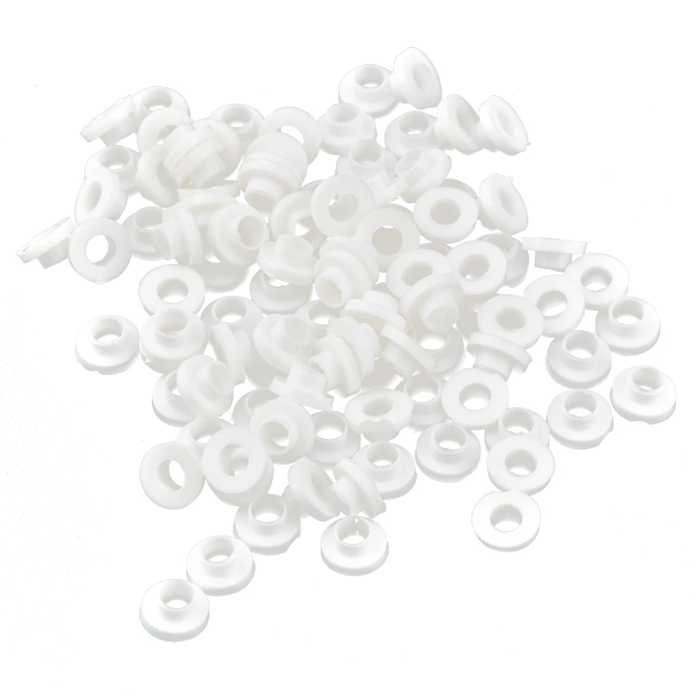 100Pcs TO-220 Transistor Plastic Insulation Washer Particles 100Pcs TO-220 Isolated Silicone Pad Sheet Strip