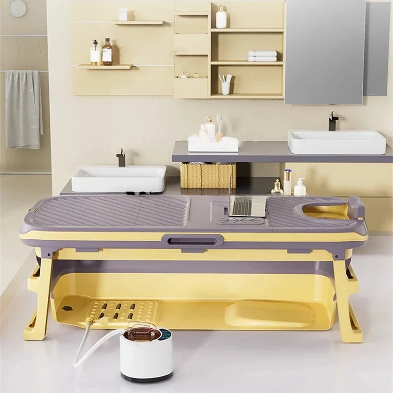 

For Modern Folding Ice Bath Folding Adult Portable Bathtub Household Whole Body Comfortable Bathroom Collapsible Bathtub A