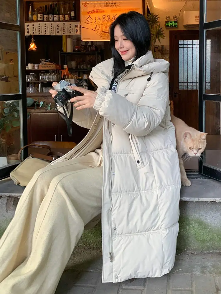 Vielleicht Warm Long Hooded Parkas Women Winter Puffer Jacket Coat Thick Cotton Padded  Clothes Female Casual Warm Outerwear