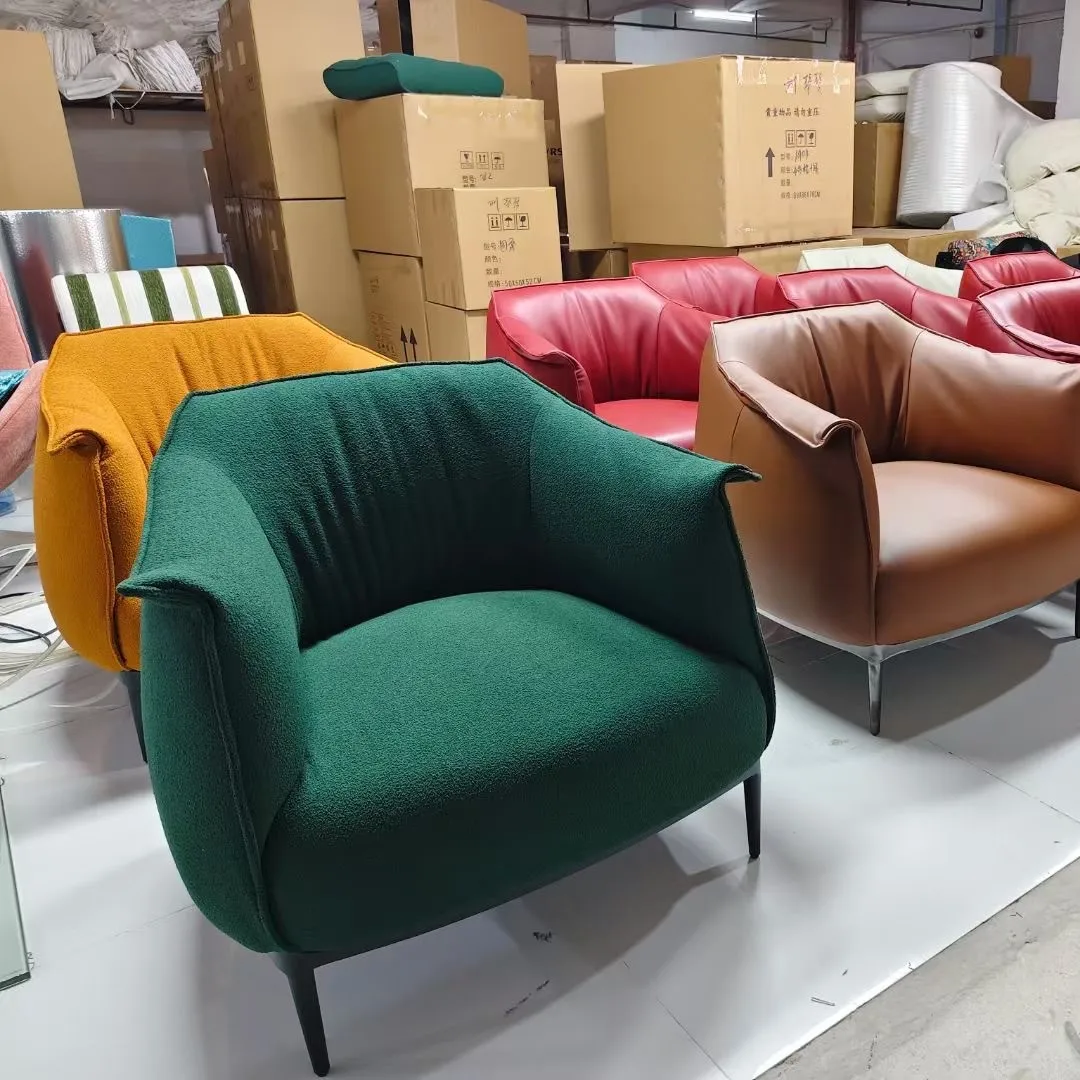 Simples sofá único cadeira pequeno apartamento quarto lazer sala de estar cadeira combinando sofá de negociação criativa