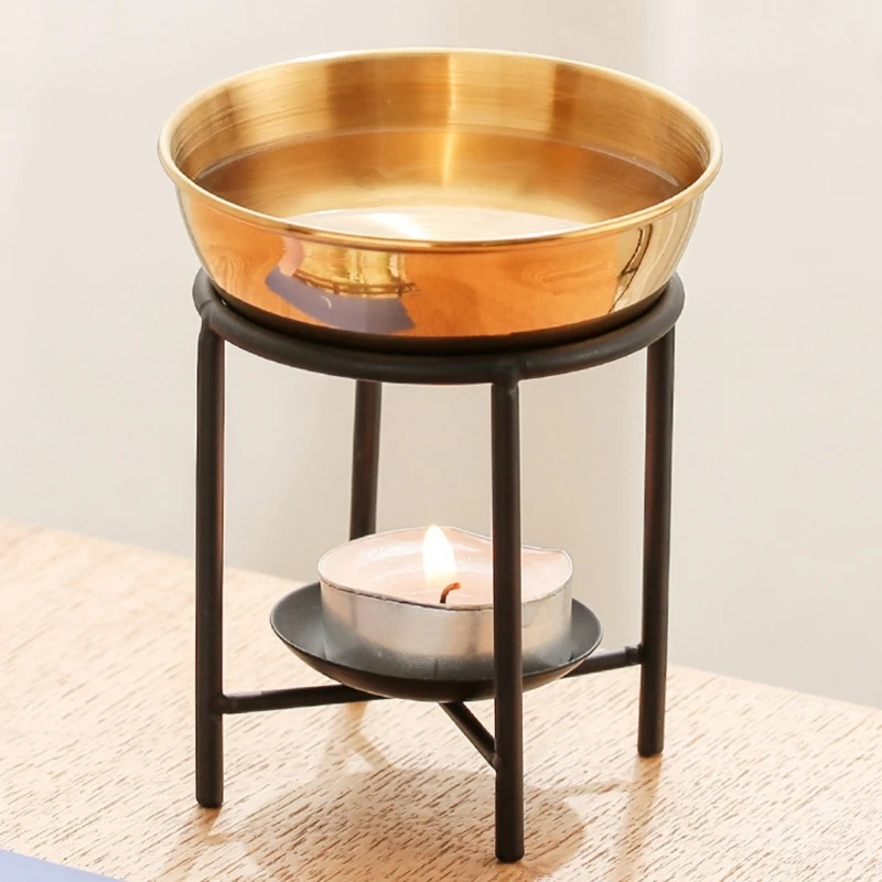 Stainless Steel Scented Oil Burning Stand Elegant Wax Melter Oil Diffuser Warmer