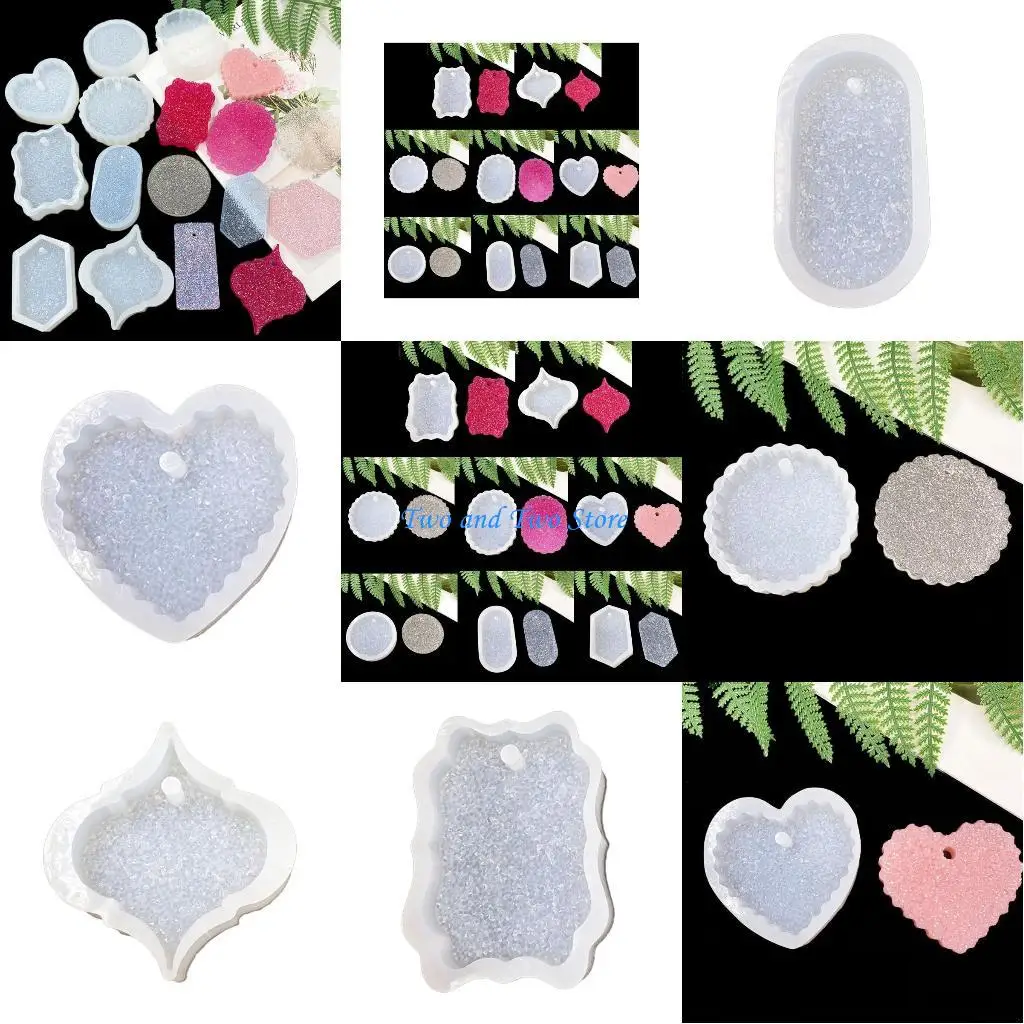 

HX6F Silicone Molds Jewelry Casting Mold for DIY Mould Decoration Crafts Pendants Necklaces Earrings Keychains