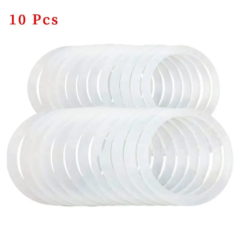 10PCS Reusable Silicone Seals Plastic Storage Lids Gaskets For Leak Proof Mason Jar Lids O-ring