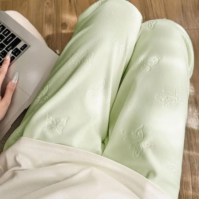 سانريو مرحبا كيتي السراويل المنزلية الدافئة والفضفاضة غير رسمية الخريف الشتاء Kawaii أنيمي موضة بنطلون الدعاوى السراويل ، مجموعة ملابس رياضية النساء #6