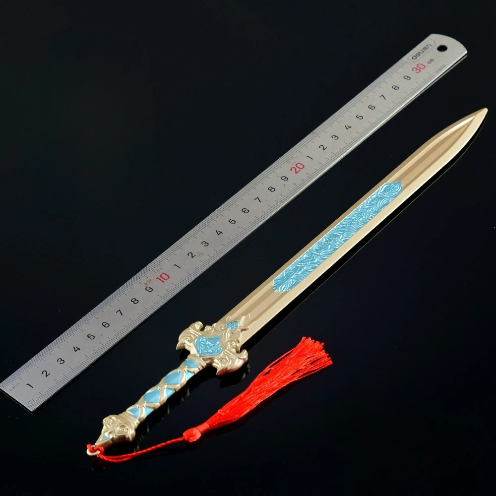 30 سنتيمتر/11.81in Fengshen لعبة الطرفية مو يي أسلحة السيف نموذج السيف القديم الحرف المعدنية تحصيل الحلي الصبي لعبة الهدايا