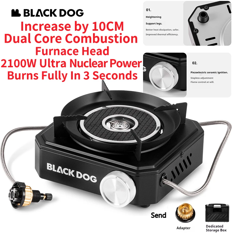 

Naturehike BLACKDOG Infrared Energy Gathering Split Furnace Infinite Firepower Adjustment With High Support Tripod For Efficient