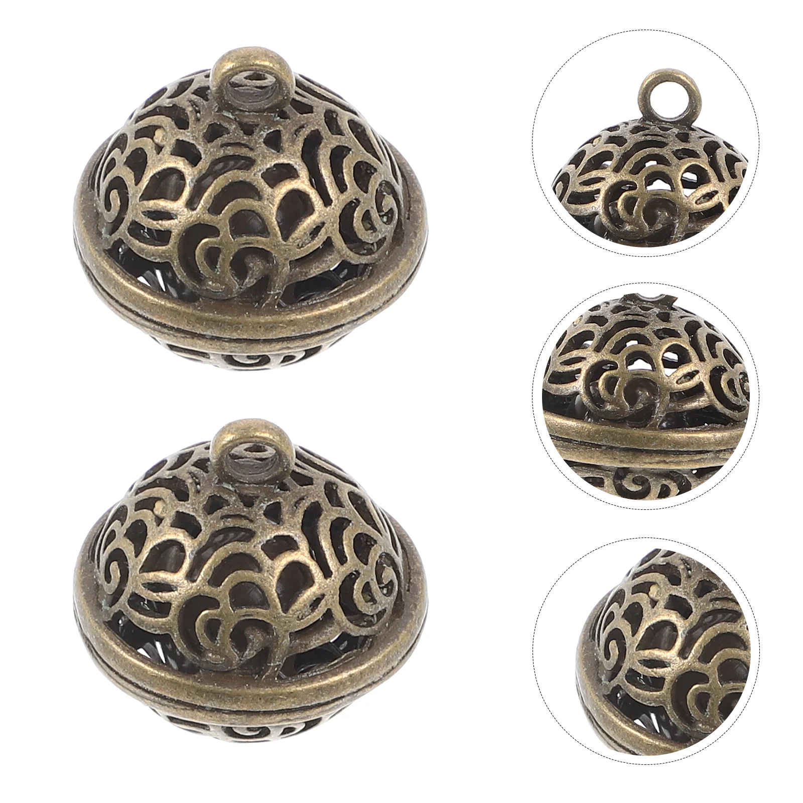 5 Pcs Vintage Bell Pendant DIY Accessory Little Hanging Decor Pendants Metal Charms