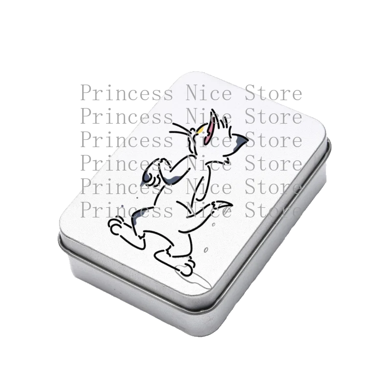 トムとジェリー アイアンボックス ポータブルカードステッカー コレクション デコレーション ジュエリー イヤリング リング 収納ボックス アイアンラインプリント パッケージ ギフト