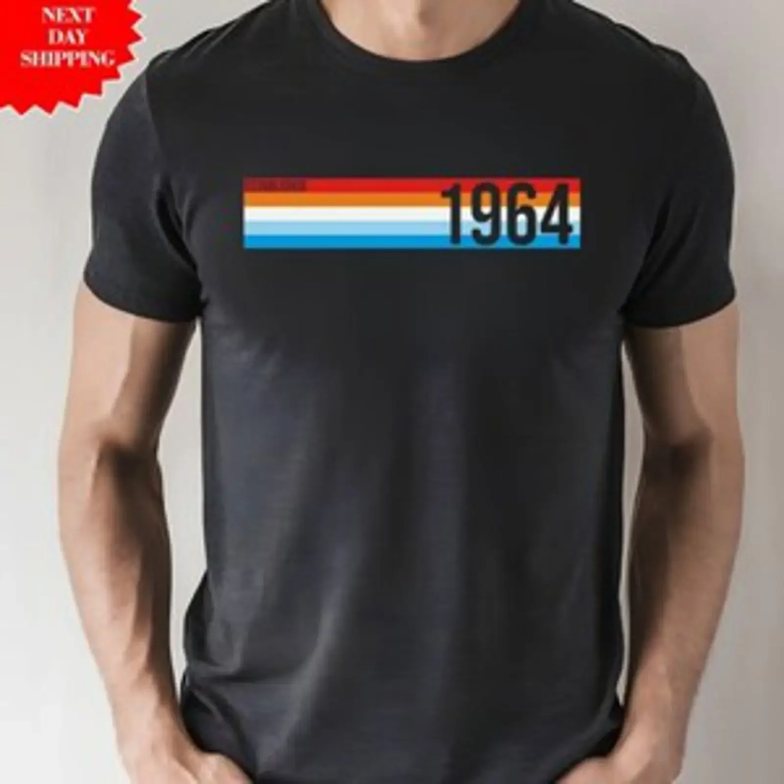 T Shirt Established 1964 bedruckt 61 Geburtstag Geschenk lustig Vintage Rundhals Top vintage Washed designer clothes Stretched