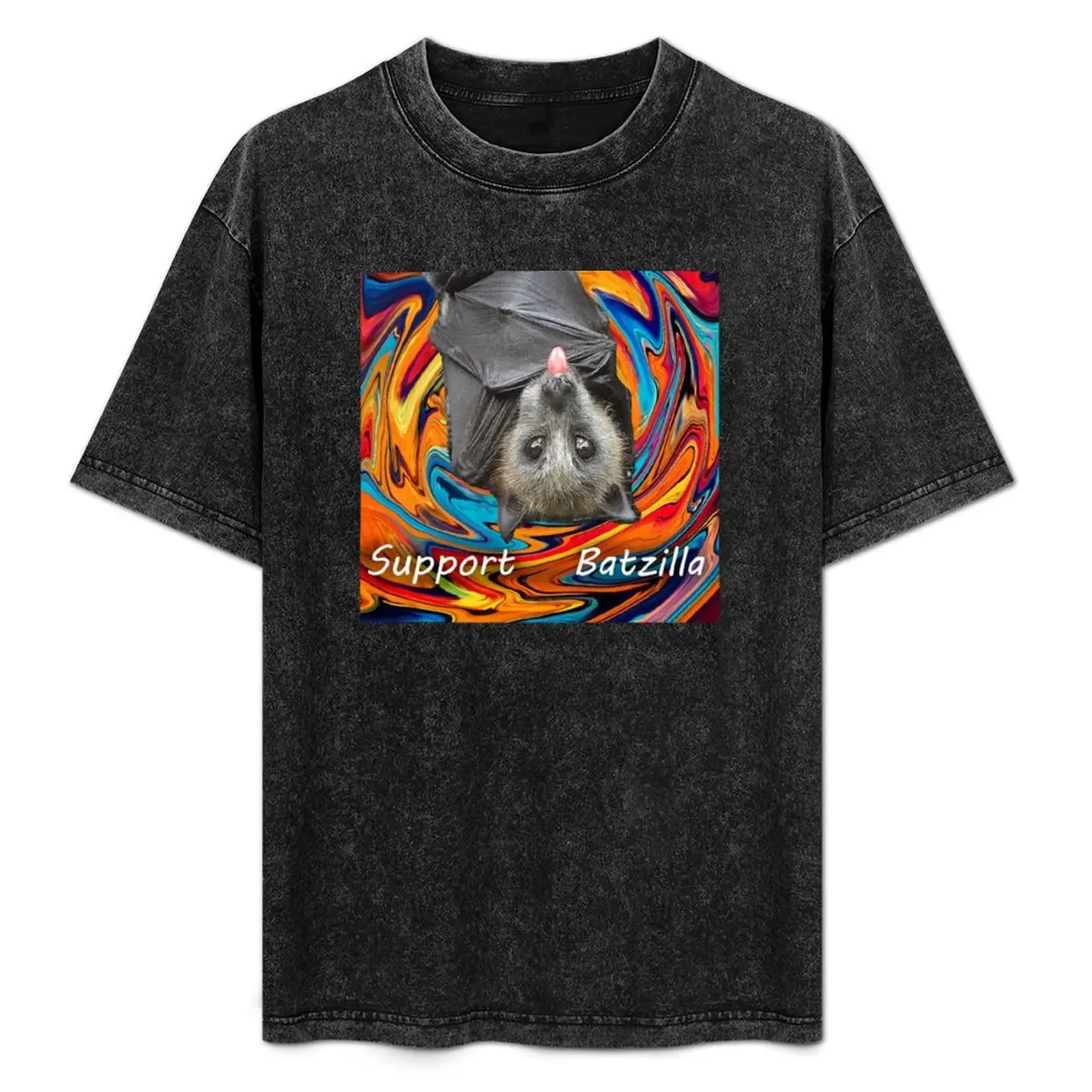 

Batzilla - Support Batzilla Swirl T-Shirt Basic Plain Tee for Spring and Summer