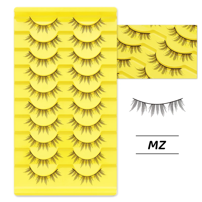 DINGSEN Anime-Wimpern, Vollstreifen-Wimpern, 10 Paar, dicke Wimpern, wiederverwendbare falsche Wimpern, Großhandel für Make-up, Beauty-Wimpern – Detail 23
