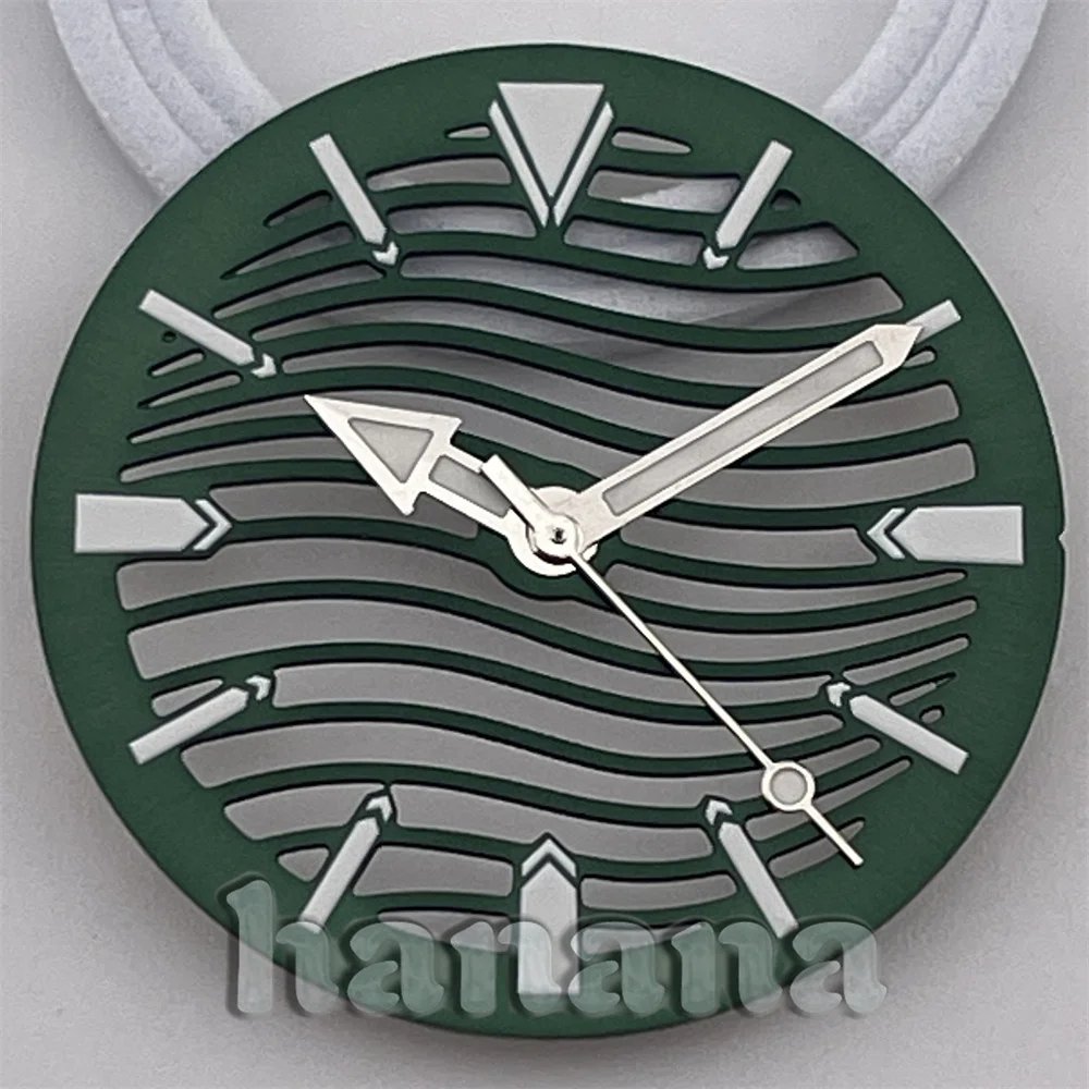 ажурный циферблат NH70 NH72 29 мм, черный, белый, зеленый, синий циферблат со стрелками, люминесцентный костюмabloe для автоматического механизма NH70A NH72