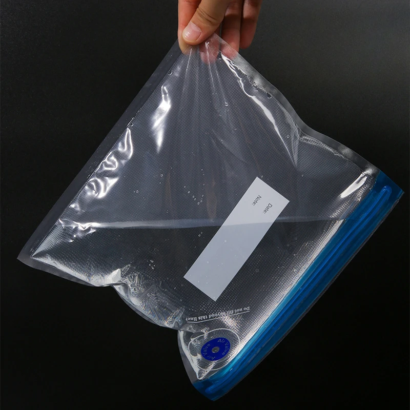 Vacuum Zipper Bags Vacuum Food Sealer Bags Storage Reusable Bags with Double-layer Zippers Meat Vegetable Freezing Keep Fresh