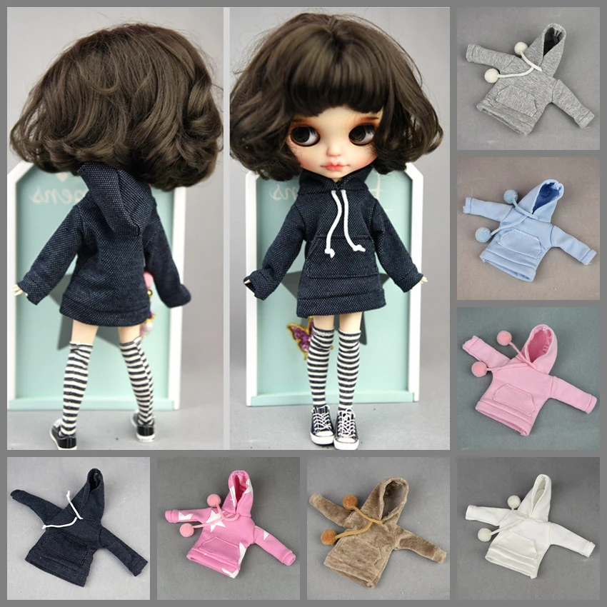 HOUZIWA 1/6 Doll Clothes Barbe Hoodies Fashion Clothes For Blyth Dolls