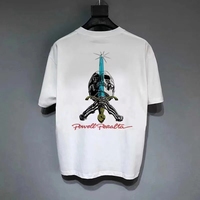 High Quality Personalized Pattern Printed Pure Cotton T-shirt Summer Men's Round Neck Men Casual Short Sleeved Top 2024 New