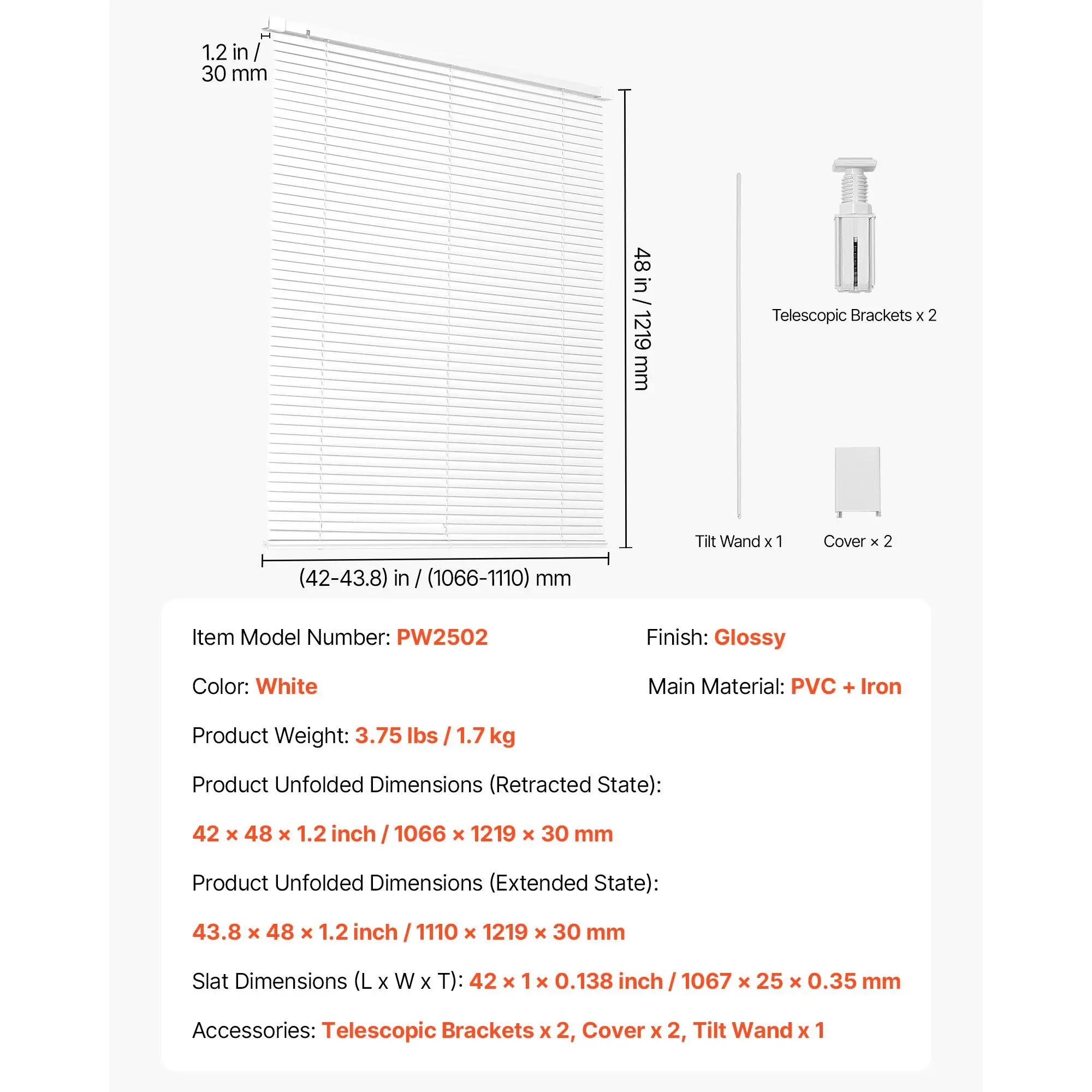 Mini Blinds, 43.3