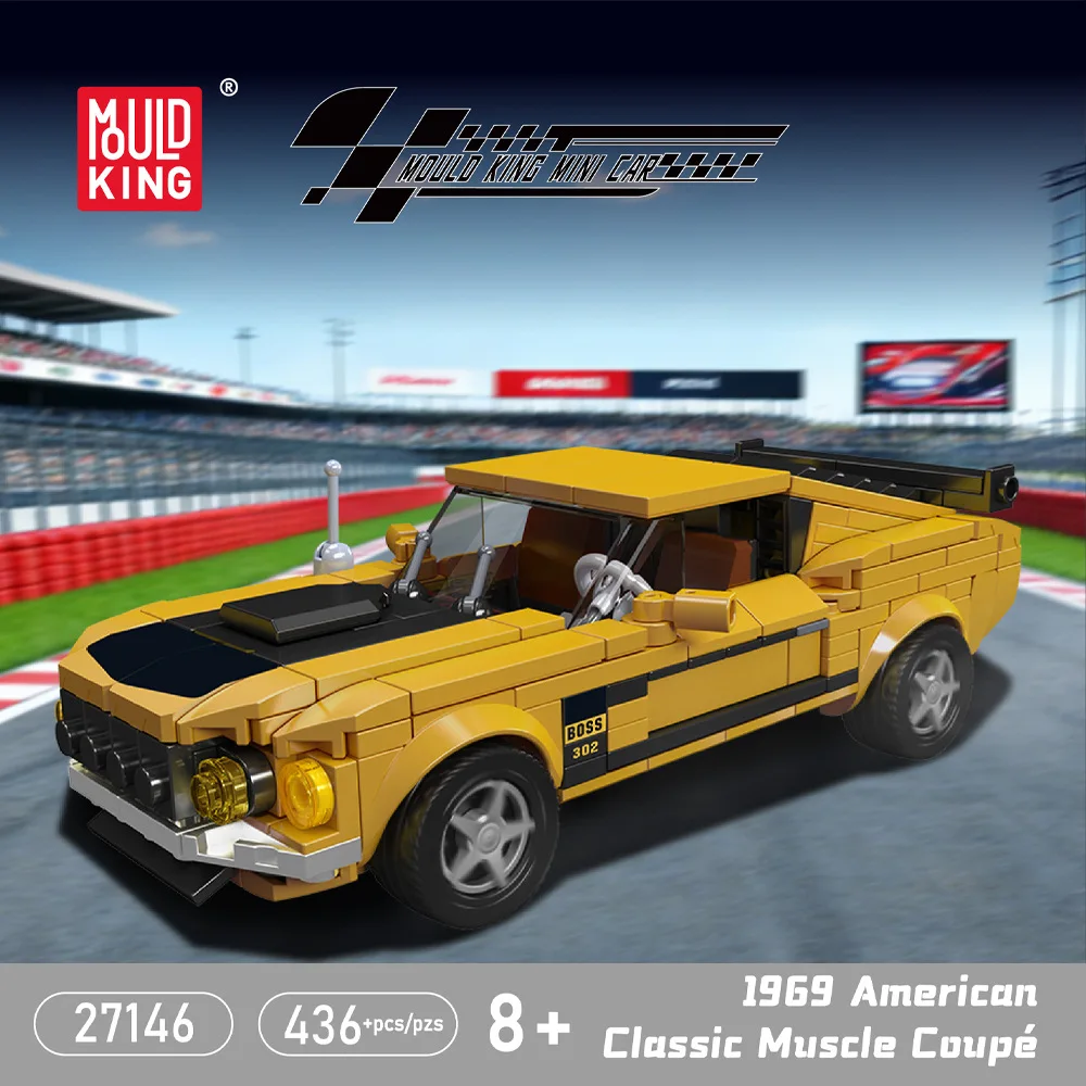 Mould King Supercar Building Blocks Racing Car Model Assembly Ornament Gift 27145-27148 Italian V8 Anniversary Sports Car