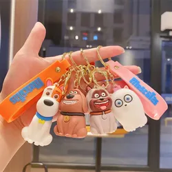 Cartoon The Secret Life of Pets Action Figures PVC Anime Keychain Bag Car Key Ring Ornament Pendant Schoolbag Decor Toys Gifts