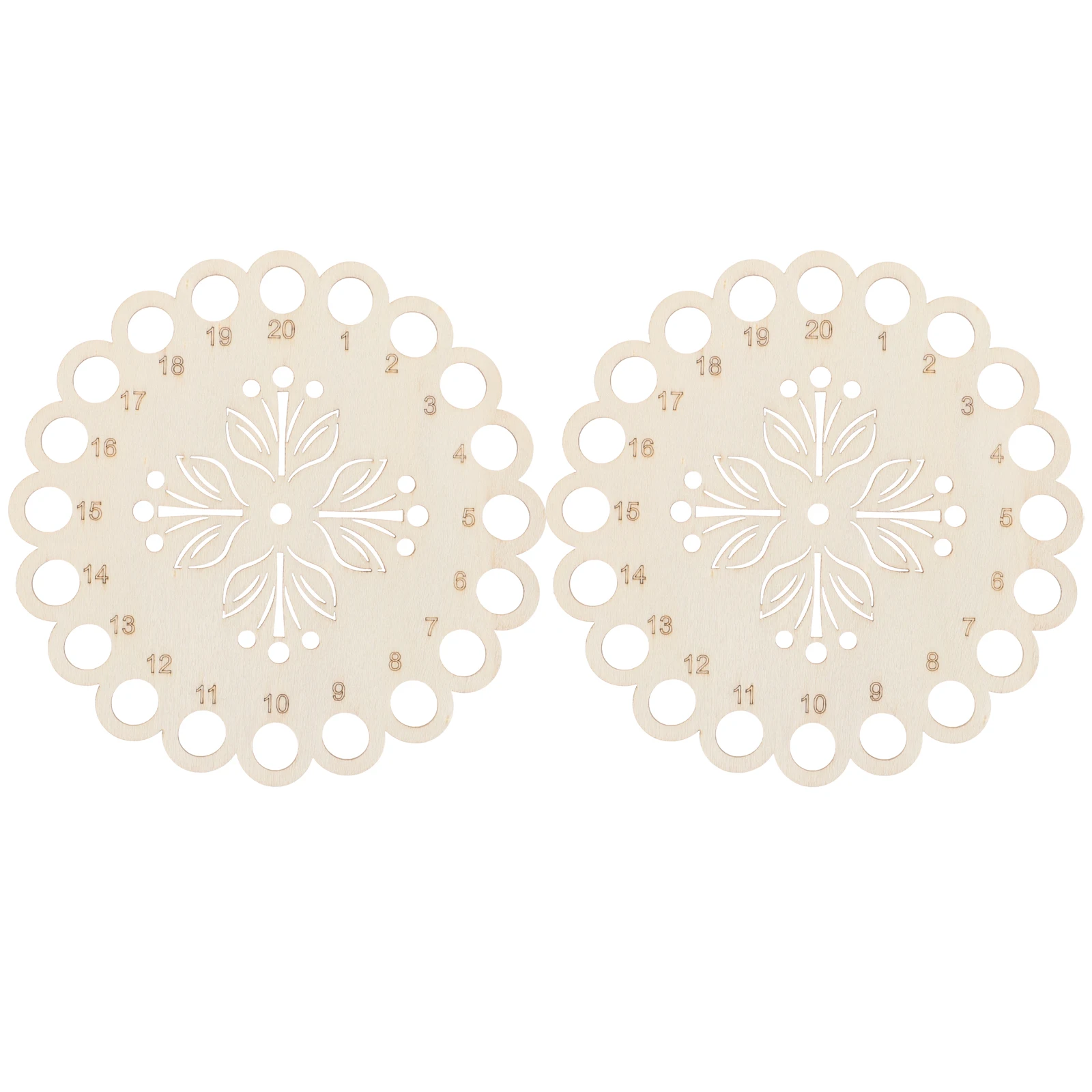 

2Pcs Embroidery Floss Wooden Organizer Hollow Thread Holder Compact Sewing Floss Storage Plate Cross Stitch Thread Tool