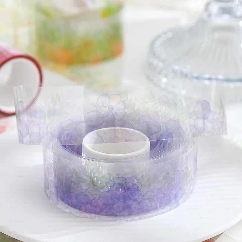 10 قطعة/الوحدة أشرطة لاصقة الزخرفية الملونة زهرة البحر الزخرفية سكرابوكينغ ملصقات الحيوانات الأليفة اليابانية #3