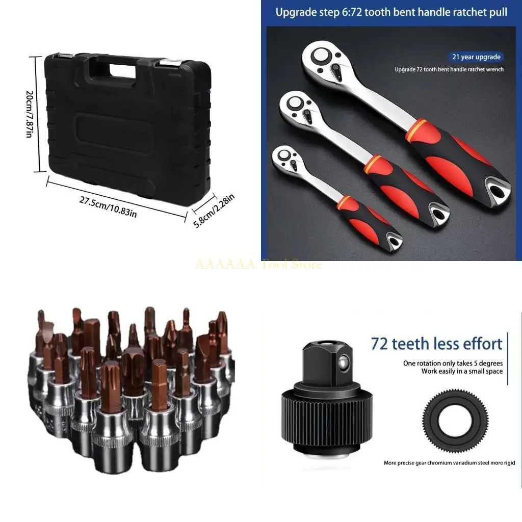 

A2BE Automotive Repairling Outcriver Bit Bit Head Heademe Drench Gratch Ratchet Ratchet Tool